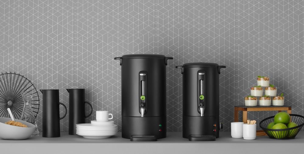 Heißgetränkekessel mattschwarz – Design by Bronwasser, HENDI, 16L, Schwarz, 220-240V/1650W, 357x380x(H)502mm