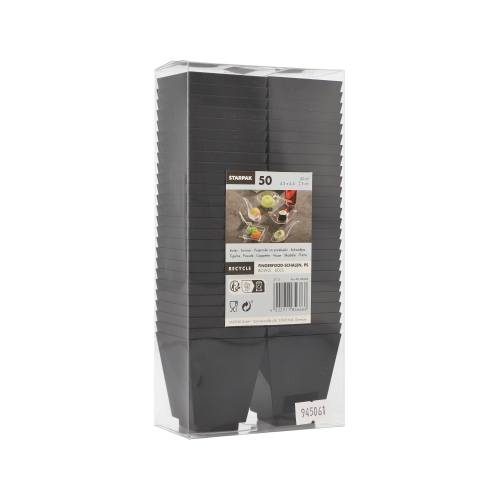 40000 Fingerfood - Schalen, PS eckig 50 ml 5 cm x 4,5 cm x 4,5 cm schwarz