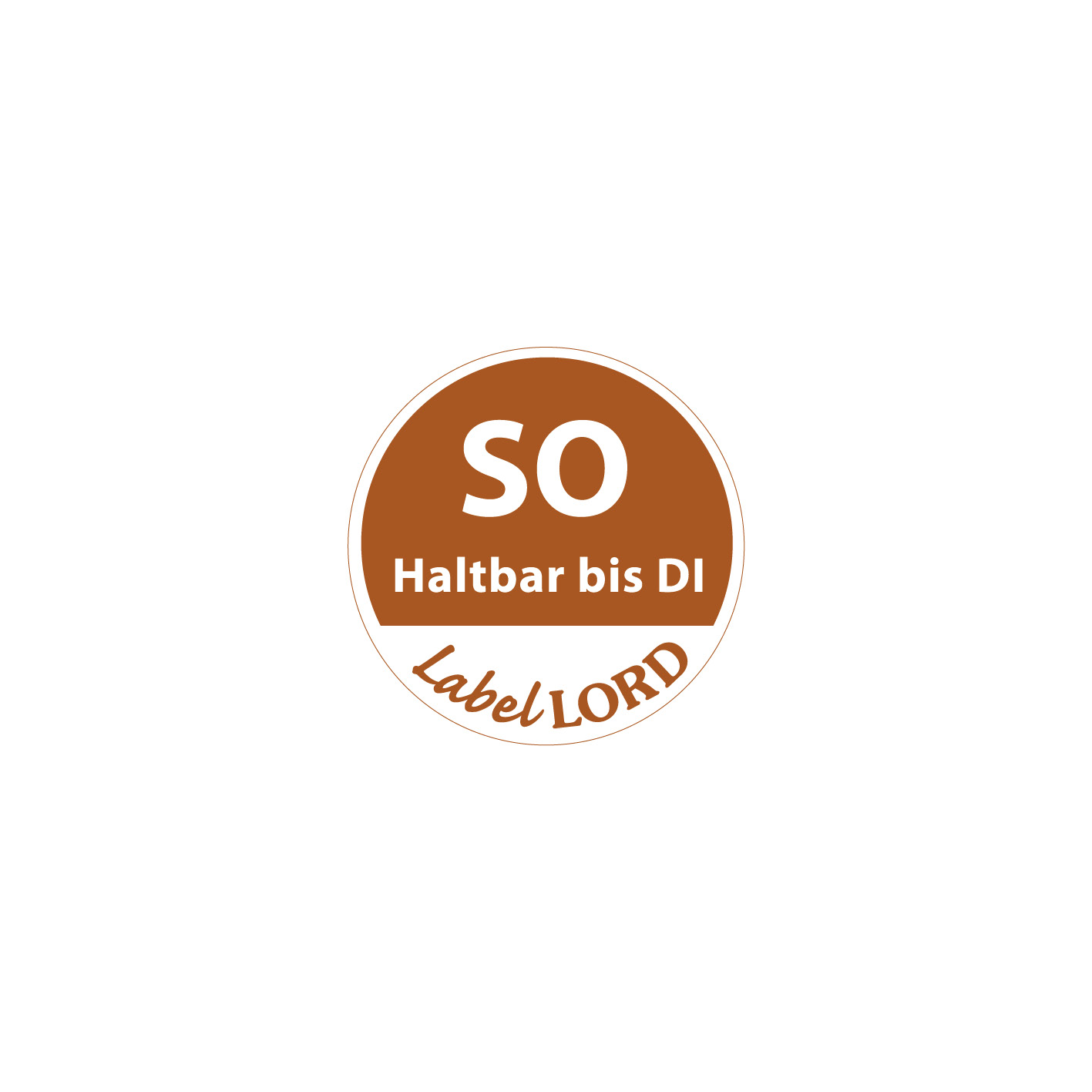 LabelLord Etiketten Ø 19 mm braun "Aqualabel" SO haltbar bis DI, abwaschbar