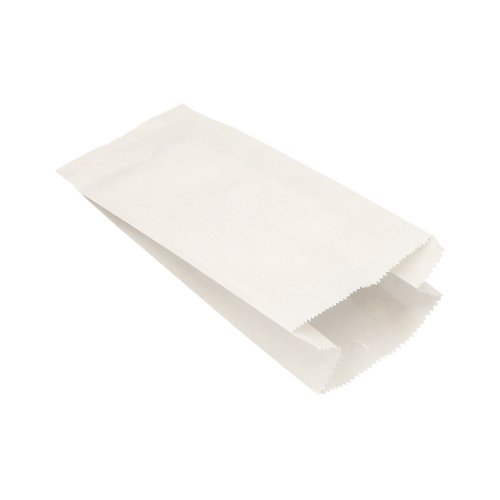 80000 Papierfaltenbeutel, Cellulose, gefädelt 28 cm x 13 cm x 7 cm weiss Füllinhalt 1,5 kg