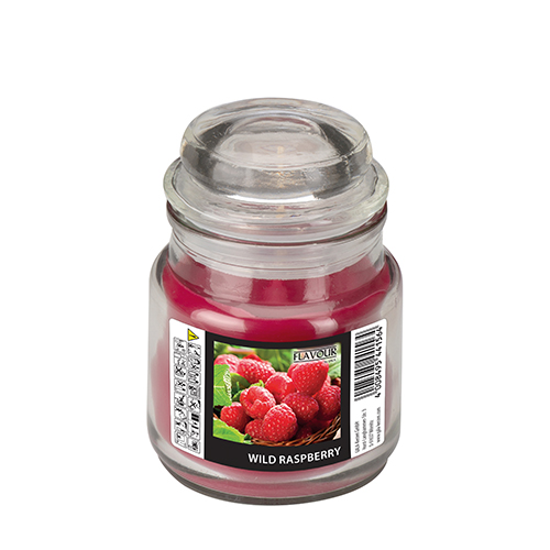 Flavour by GALA Bonbonglas mit Wachsfüllung Ø 63 mm · 85 mm weinrot - Wild Raspberry