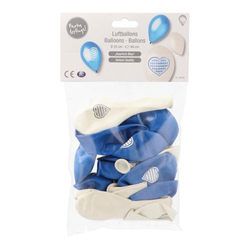 20 Luftballons Ø 25 cm farbig sortiert "Bayrisch Blau" 38400 Luftballons Ø 25 cm farbig sortiert "Bayrisch Blau"