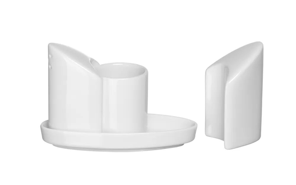 Salz- und Pfefferstreuer-Set mit Zahnstocherhalter, 125x54x(H)90mm Salz- und Pfefferstreuer-Set mit Zahnstocherhalter, 125x54x(H)90mm