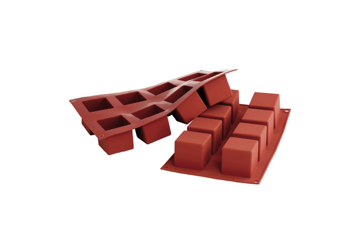 Silikonbackform Kubus
