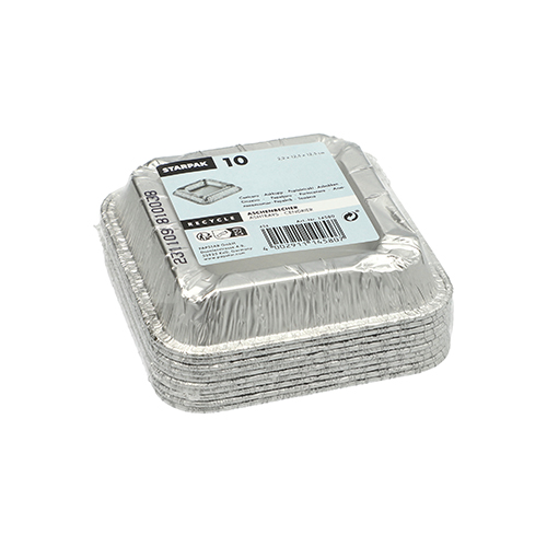 7200 Aschenbecher, Alu eckig 2,2 cm x 12,5 cm x 12,5 cm