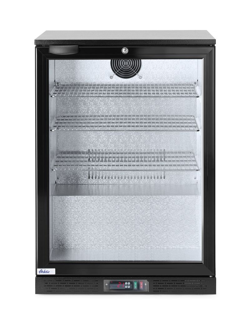 Bar-Kühlschrank eintürig, Arktic, 105L, Schwarz, 220-240V/120W, 600x530x(H)865mm Bar-Kühlschrank eintürig, Arktic, 105L, Schwarz, 220-240V/120W, 600x530x(H)865mm