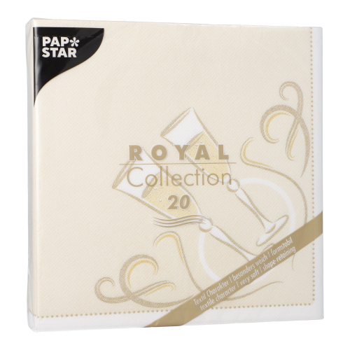 20 Servietten "ROYAL Collection" 1/4-Falz 40 cm x 40 cm gold "Festive Moments" 12000 Servietten "ROYAL Collection" 1/4-Falz 40 cm x 40 cm gold "Festive Moments"