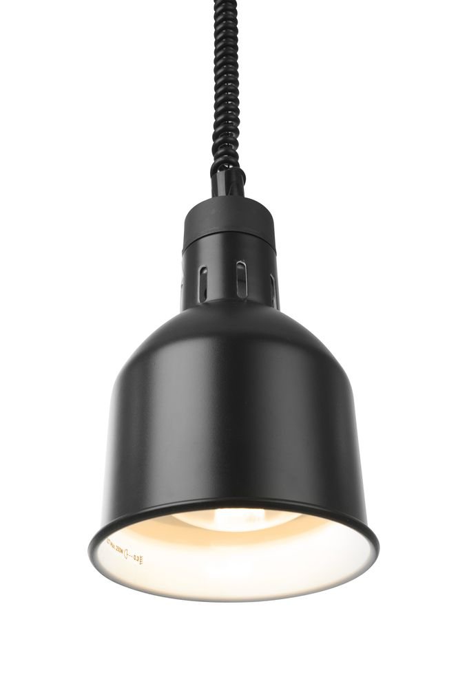 Höhenverstellbare Wärmelampe, zylinderförmig, HENDI, Schwarz, 230V/250W, ⌀175x(H)250mm