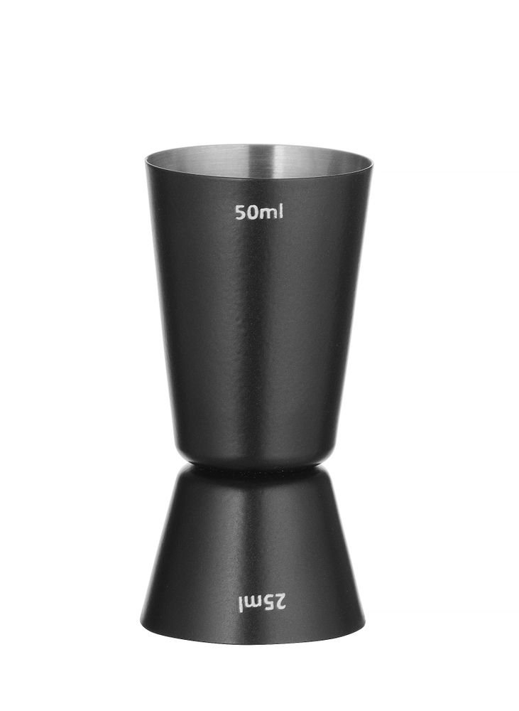 Barmaß 25/50 ml, BarUp, Schwarz, ⌀45x(H)86mm