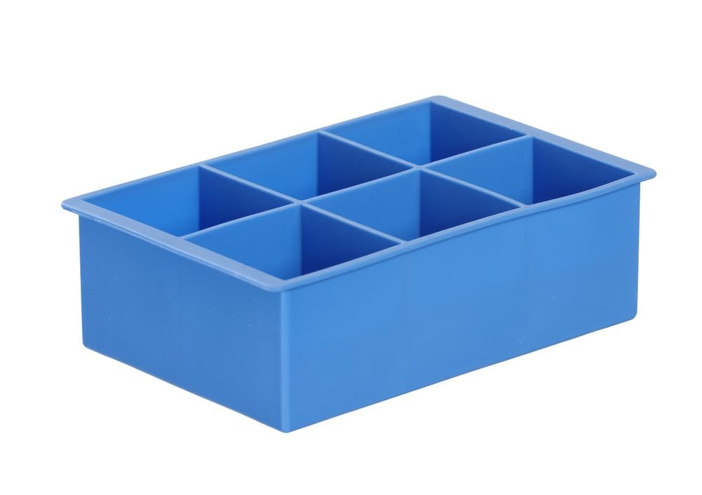 Eiswürfelform, XL-Würfel, BarUp, Blau, 170x110x(H)52mm