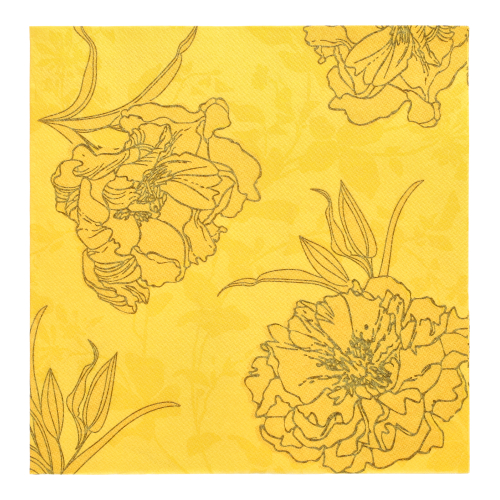 12500 Servietten "ROYAL Collection" 1/4-Falz 40 cm x 40 cm gelb "Thalia"