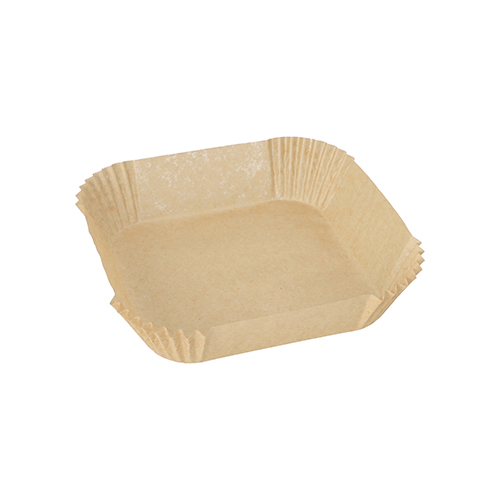 32000 Backpapiere 16 cm x 16 cm x 4,5 cm braun für Heißluftfritteusen