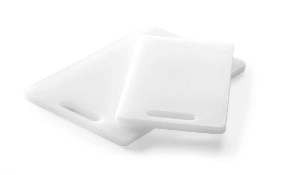 Schneidbrett mit Griff, HENDI, Weiß, 300x200mm