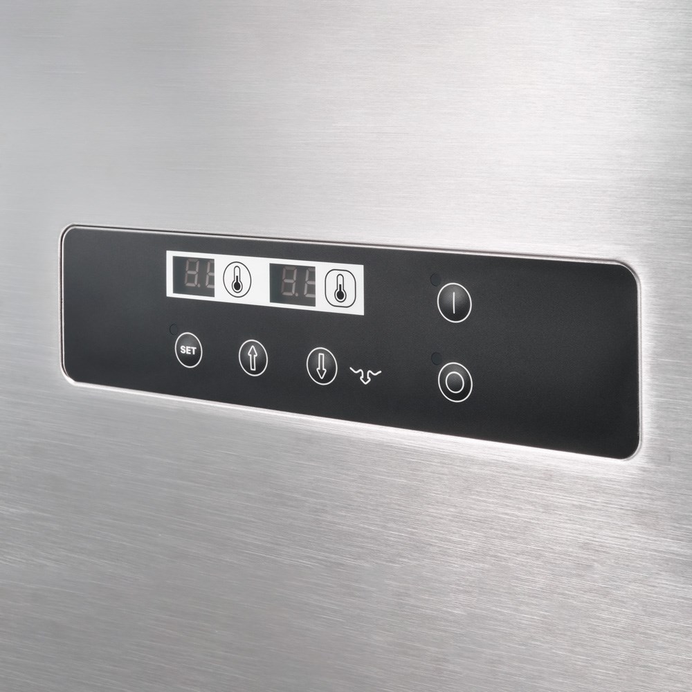 Edelstahl Haubenspülmaschine Aqua H5 mit Klarspülmittel-, Reinigerdosierpumpe sowie Klarspül- und Ablaufpumpe, 3 Spülprogramme