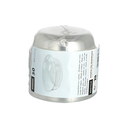 16000 Einsätze, PET "Hurricane" rund Ø 9 cm · 2,2 cm glasklar