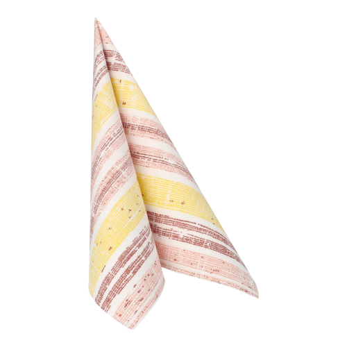 12500 Servietten "ROYAL Collection" 1/4-Falz 40 cm x 40 cm gelb "Stripes"