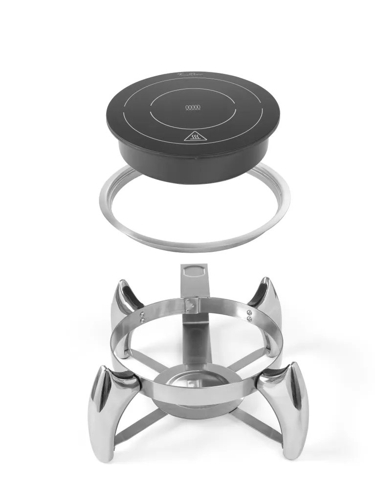 Induktionsheizplatte 800 W, Fine Dine, Schwarz, 230V/800W, ⌀245x(H)80mm