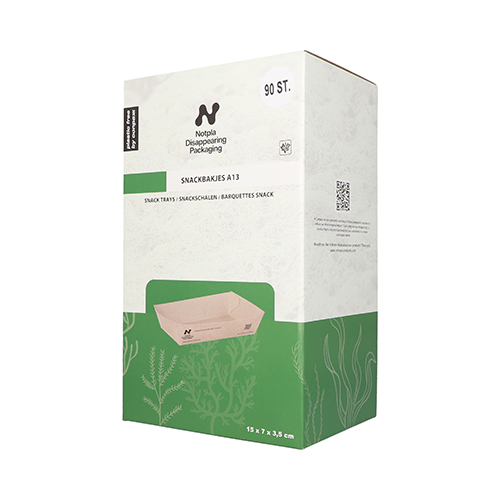 6480 Snacktrays, Pappe "NOTPLA" 3,5 cm x 7 cm x 15 cm braun