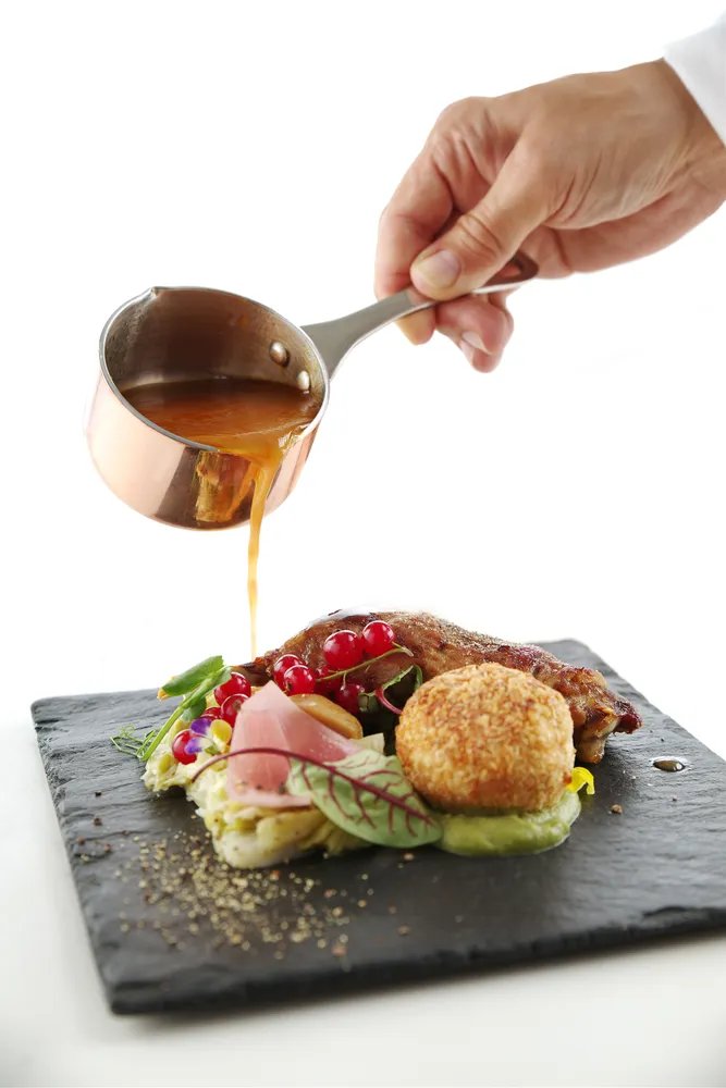 Miniatur-Kasserolle mit Ausgießer, 0,05L, ⌀50x(H)30mm