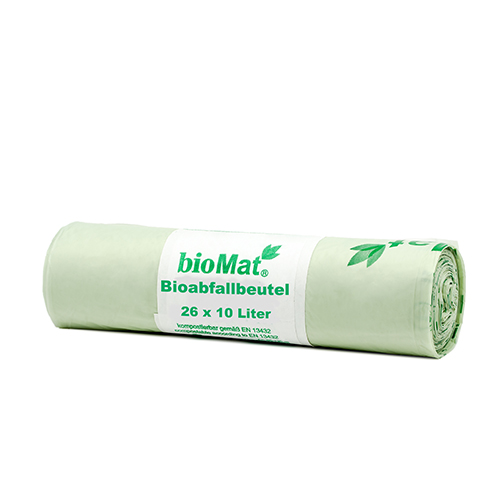 67392 "bioMat" Kompostbeutel auf Stärkebasis 10 l 50 cm x 42 cm mit Tragegriff
