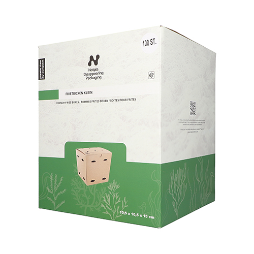 2400 Pommes-Frites-Boxen, Pappe "NOTPLA" 15 cm x 10,5 cm x 10,5 cm braun