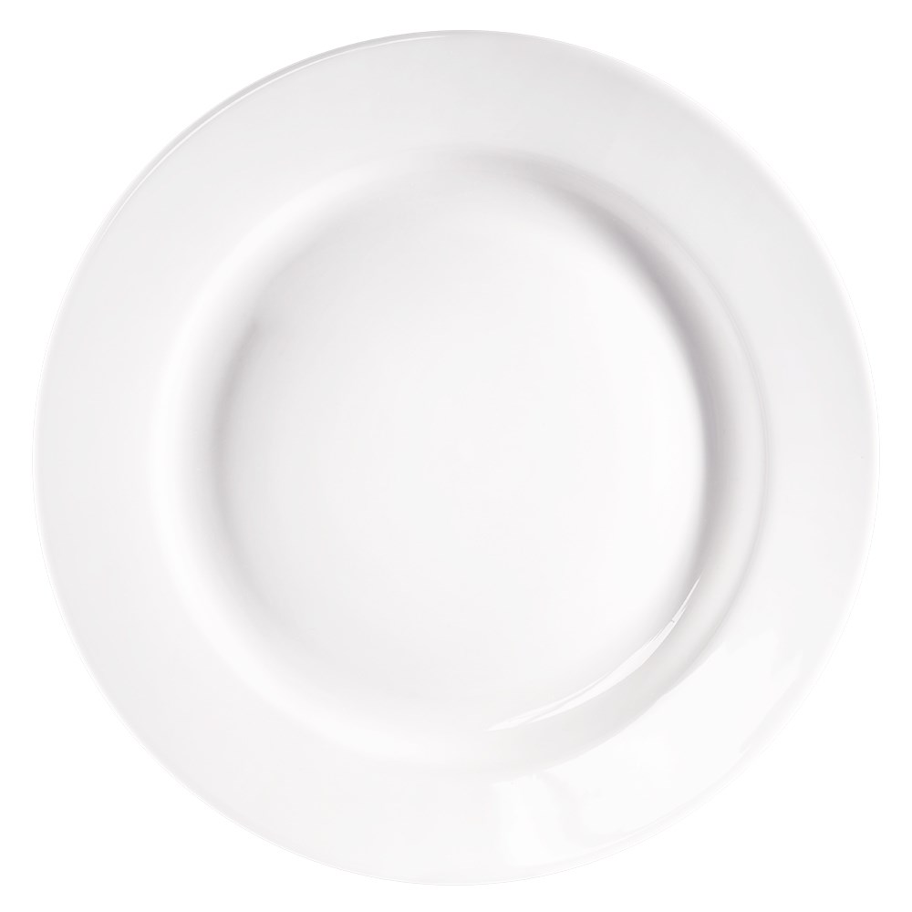 3 flache Teller, reinweißes Hotelporzellan, Serie Isabell, Ø 310 mm 3 flache Teller, reinweißes Hotelporzellan, Serie Isabell, Ø 310 mm