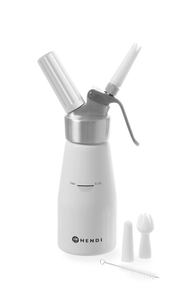 Sahnespender Kitchen Line, weiß, HENDI, Kitchen Line, 0,25L, ⌀80x(H)200mm