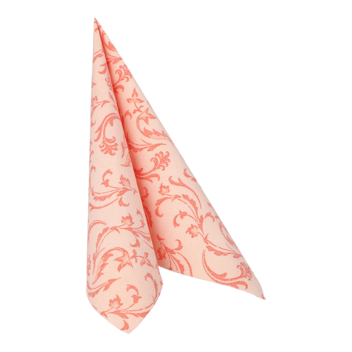 12500 Servietten "ROYAL Collection" 1/4-Falz 40 cm x 40 cm nektarine "Damascato"