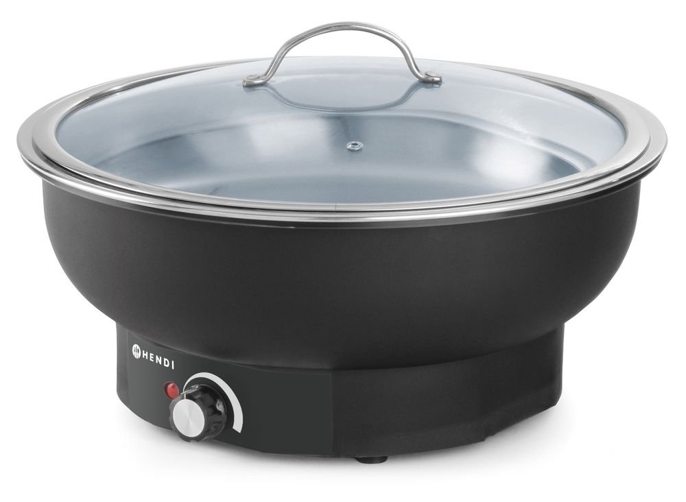 Chafing Dish Tesino, elektrisch, HENDI, Kitchen Line, 6,8L, 230V/500W, ⌀405x(H)240mm