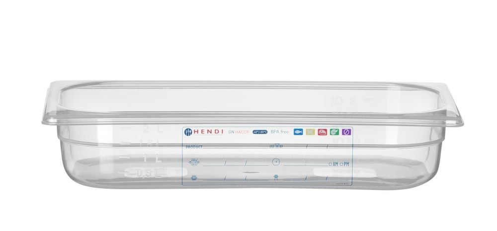 Gastronorm-Behälter 1/3, HENDI, GN 1/3, 2,5L, Transparent, 325x176x(H)65mm