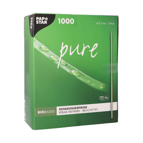 200000 Schaschlikspieße, Holz "pure" Ø 3,5 mm · 20 cm