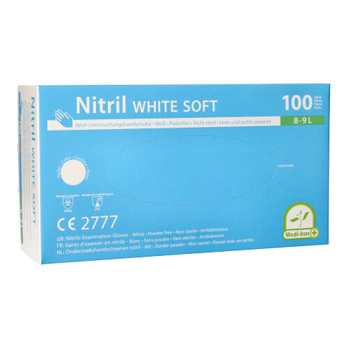 60000 "Medi-Inn®" Handschuhe Nitril puderfrei "White Soft" weiss Größe L