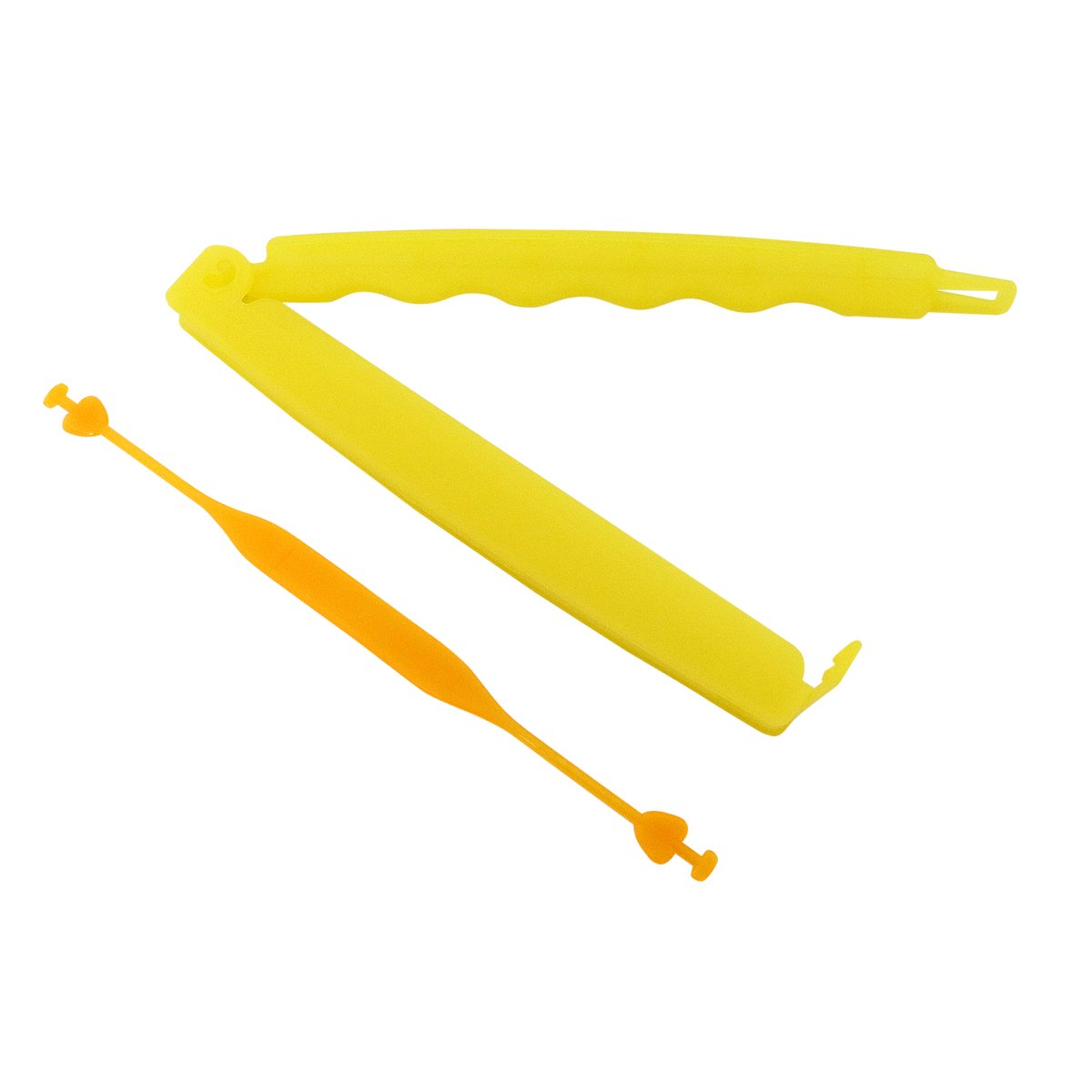 Verschluss-Clip, 285 mm, gelb, mit Griff Verschluss-Clip, 285 mm, gelb, mit Griff