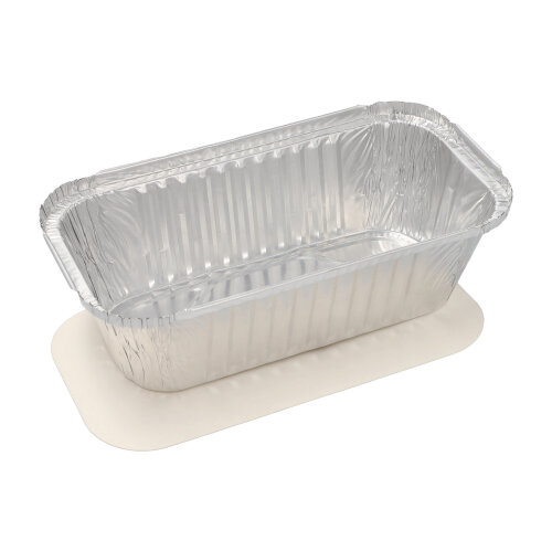 2400 Schalen, Alu + Einlegedeckel, PP-beschichtet eckig 1,5 l 7 cm x 13 cm x 24,2 cm