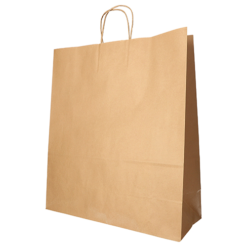 2000 Tragetaschen, Papier 41 cm x 35 cm x 14 cm braun mit gedrehtem Tragegriff
