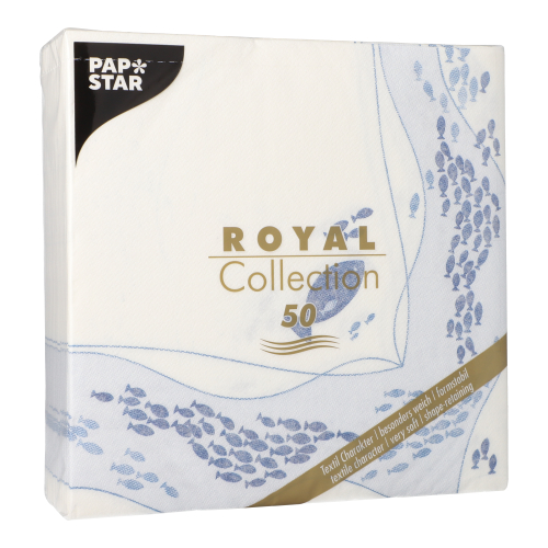 12500 Servietten "ROYAL Collection" 1/4-Falz 40 cm x 40 cm "Fish"