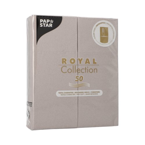 18000 Servietten "ROYAL Collection" 40 cm x 30 cm grau mit Besteckfalz