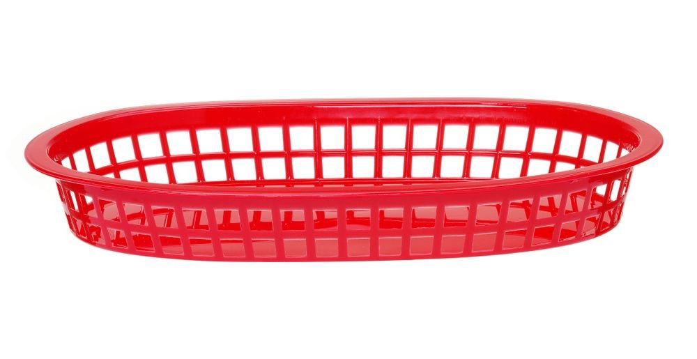 Servierkörbe im Fastfood-Stil, HENDI, Rot, 6 Stk., 275x175x(H)38mm