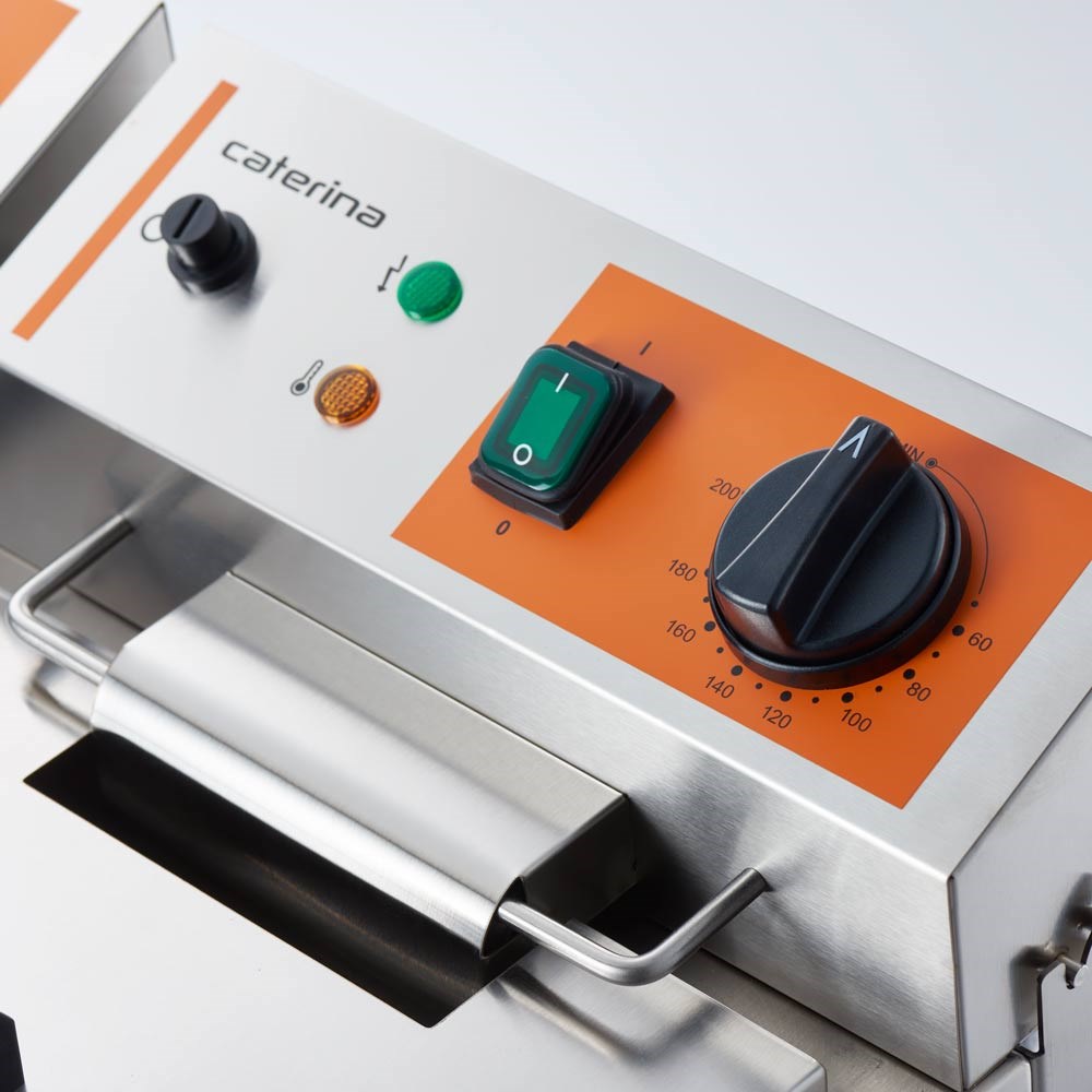 Doppel-Fritteuse CATERINA, 2x8 Liter, 415x430x315 mm (BxTxH), 2x 2 kW 230 V Doppel-Fritteuse CATERINA, 2x8 Liter, 415x430x315 mm (BxTxH), 2x 2 kW 230 V