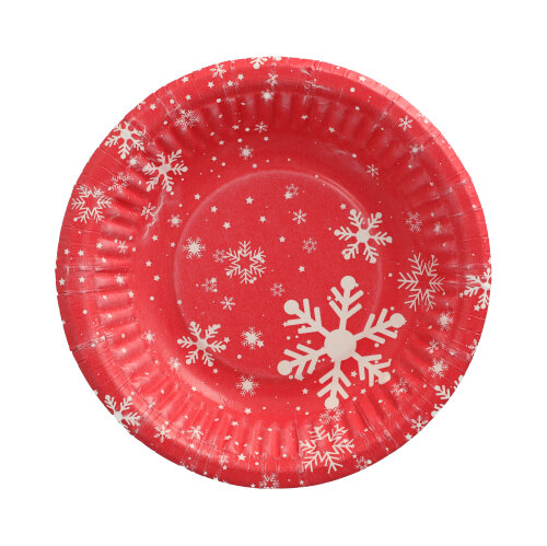 12000 Schalen, Pappe rund Ø 19 cm · 3 cm "Winter Time"