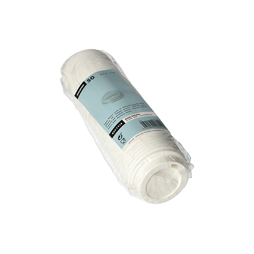 50 Dom-Deckel, PS "To Go" rund Ø 6 cm · 2 cm weiss 33600 Dom-Deckel, PS "To Go" rund Ø 6 cm · 2 cm weiss