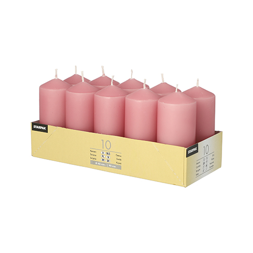 3960 Stumpenkerzen Ø 40 mm · 90 mm altrosa