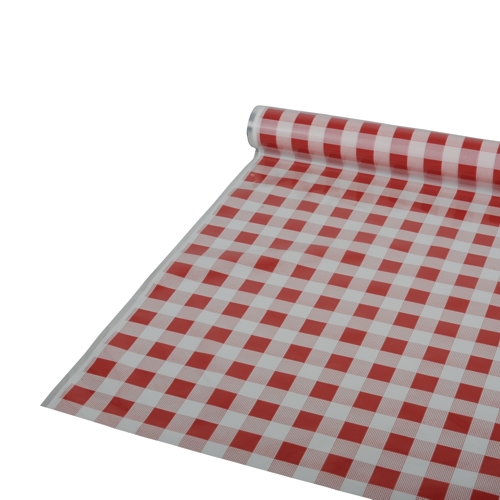 186 Tischdecke, Folie 50 m x 80 cm rot "Karo"