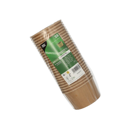 500 Suppenbecher, Pappe rund 230 ml Ø 9,8 cm · 6 cm braun 7000 Suppenbecher, Pappe rund 230 ml Ø 9,8 cm · 6 cm braun