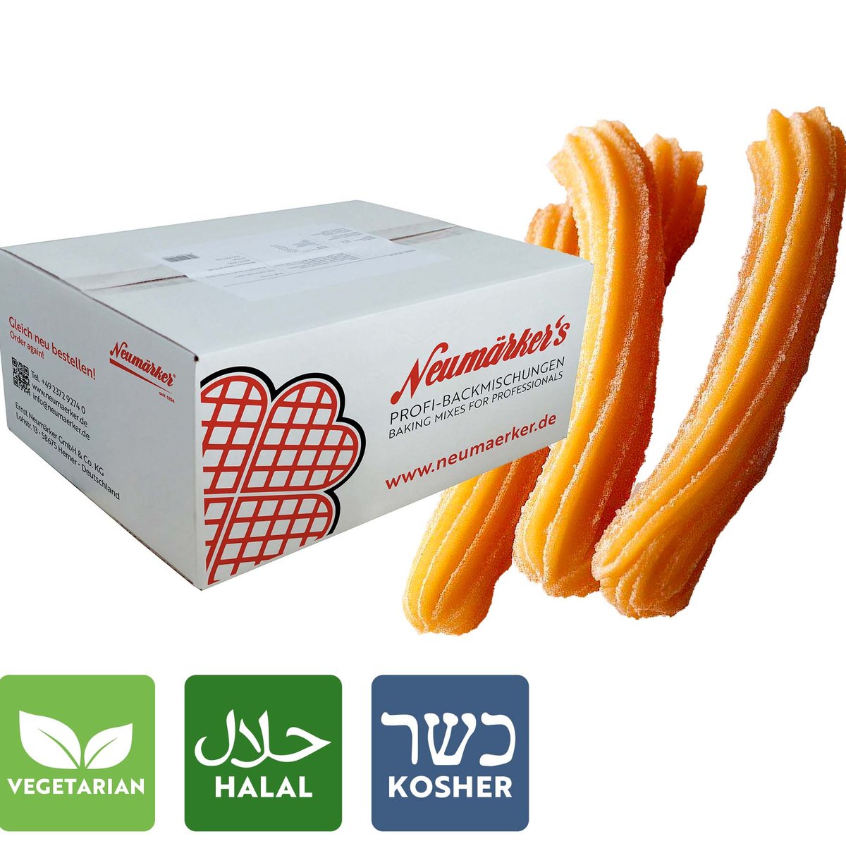 Churros-Ready-Mix Karton à 10 kg (10x 1 kg) Churros-Ready-Mix Karton à 10 kg (10x 1 kg)