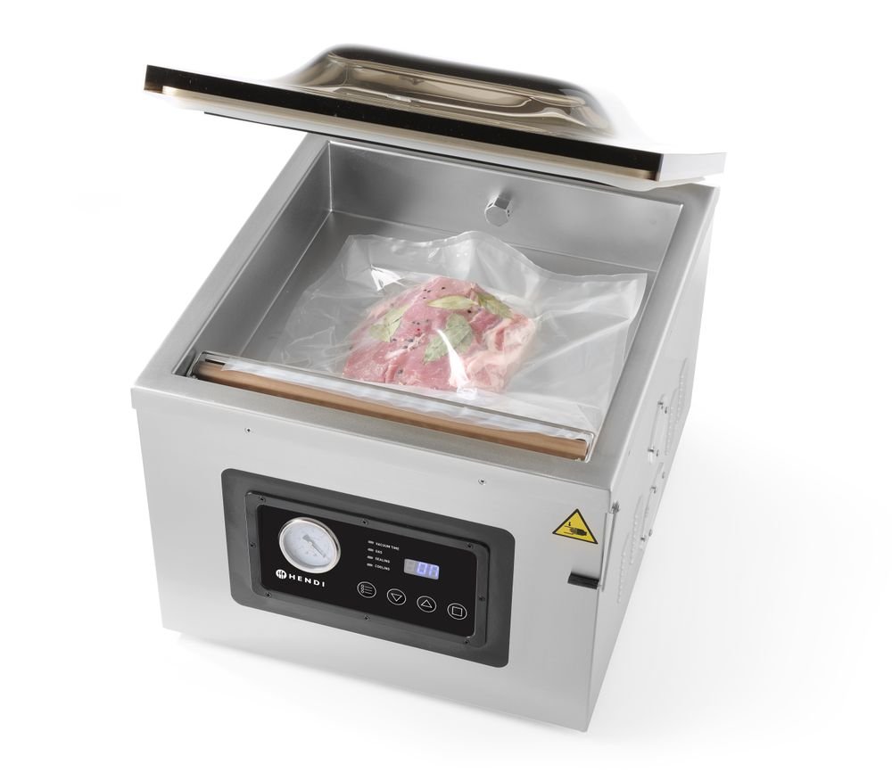 Vakuumkammer-Verpackungsmaschine Profi Line 410, HENDI, Profi Line, Dichtungsband: 410 mm, 230V/1100W, 510x625x(H)455mm