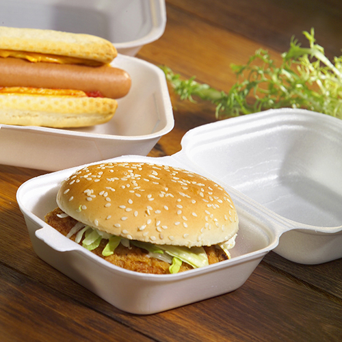 9000 Hamburger-Boxen mit Klappdeckel, XPS 7,5 cm x 12 cm x 12 cm weiss