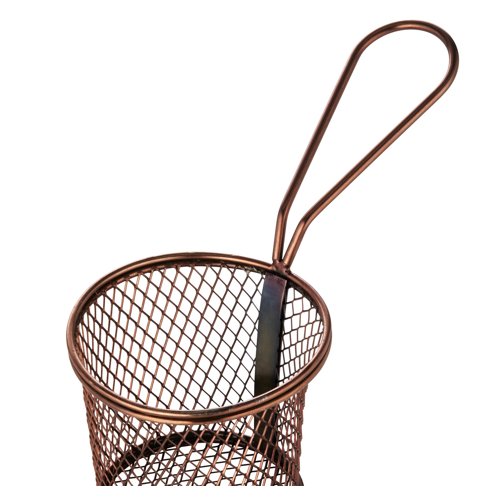 Servier- und Frittierkorb, Ø 9,5 cm, Höhe 8,5 cm, kupferfarben, Chromnickelstahl Servier- und Frittierkorb, Ø 9,5 cm, Höhe 8,5 cm, kupferfarben, Chromnickelstahl