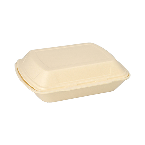 1600 Menüboxen mit Klappdeckel, XPS 3-geteilt 7,5 cm x 24,3 cm x 20,8 cm creme