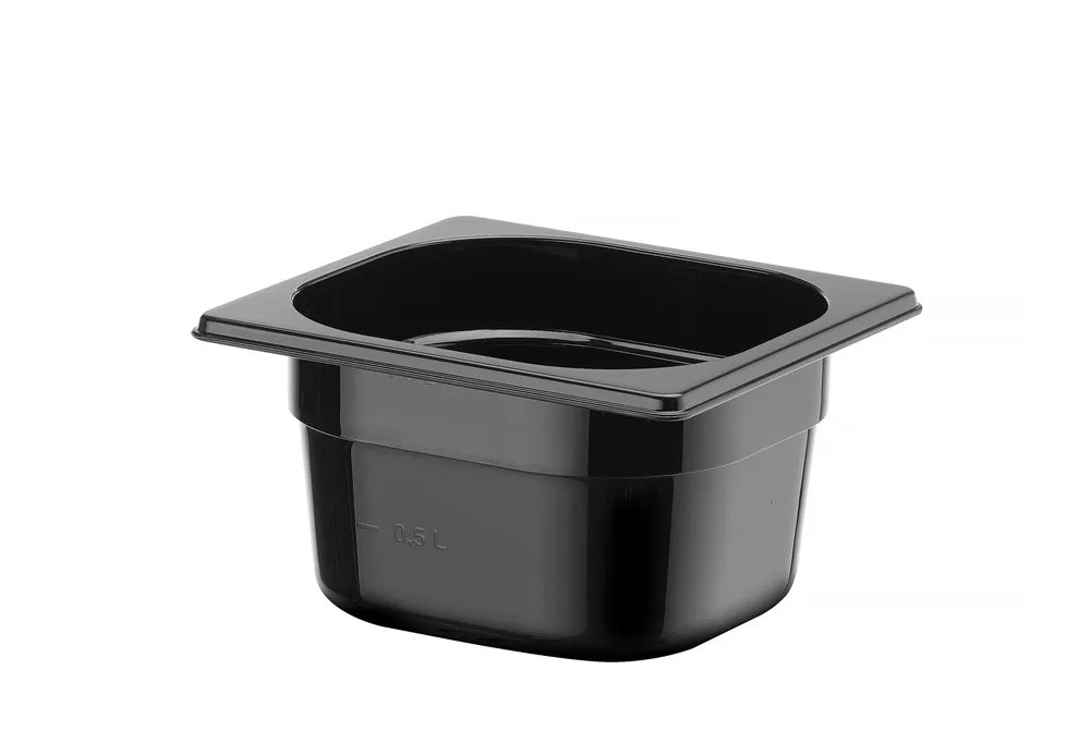 Gastronorm-Behälter 1/6, Profi Line, GN 1/6, 1,6L, Schwarz, 176x162x(H)100mm Gastronorm-Behälter 1/6, Profi Line, GN 1/6, 1,6L, Schwarz, 176x162x(H)100mm